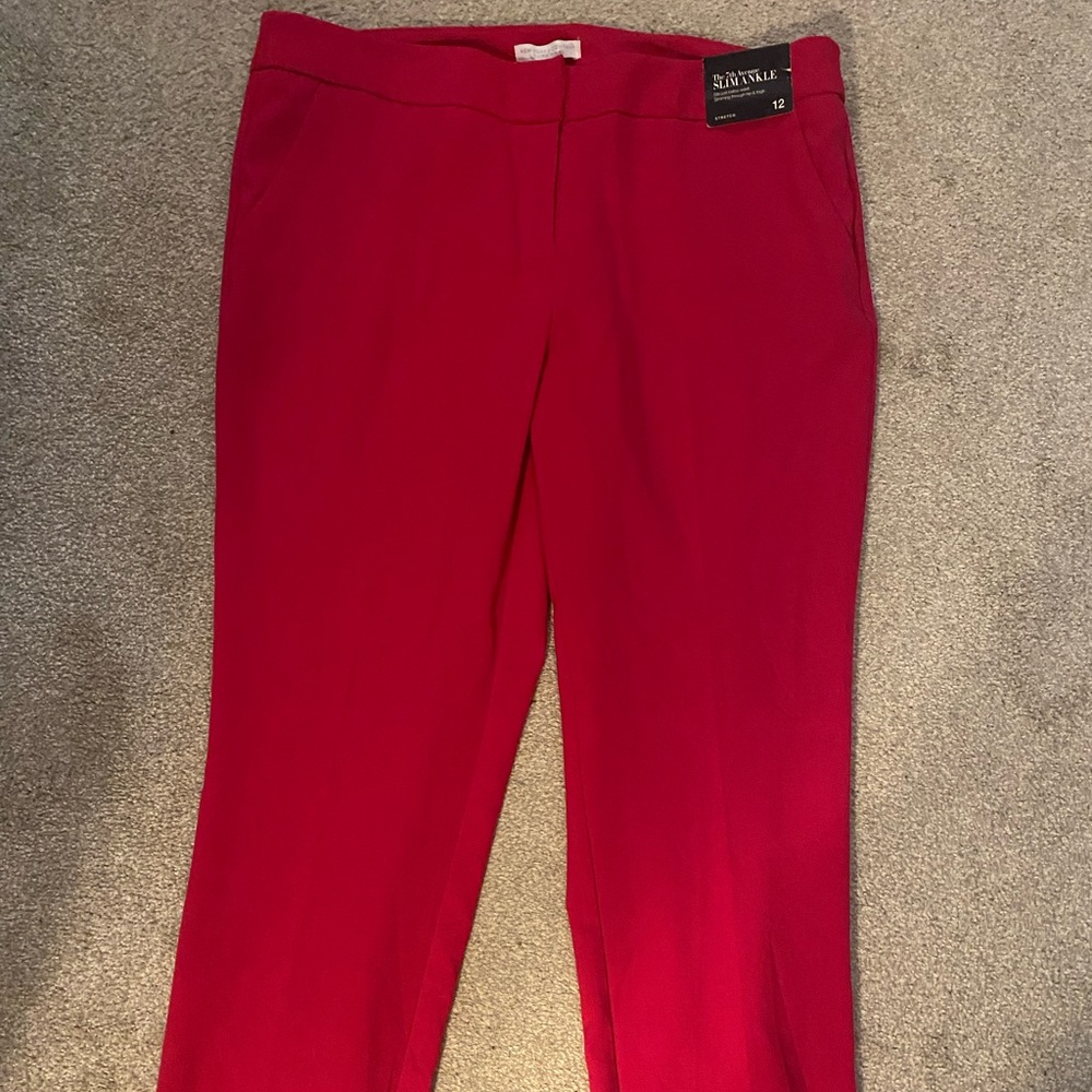 Womens Pink Ankle Pants NWT